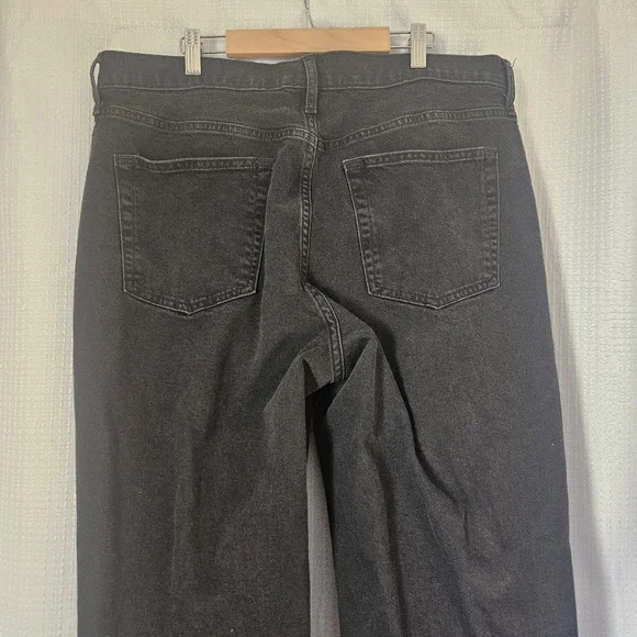 Gap Mid Rise '90s Loose Jeans Black 14 TALL - Picture 6 of 7